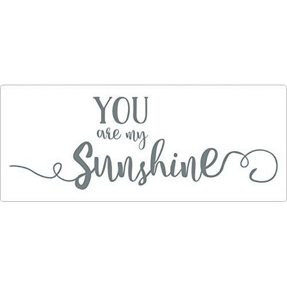 You Are My Sunshine Wall Decal Vinyl Stickers For Nursery Decor, 33 x 11 , Storm Gray