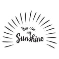 thumbnail image 1 of You Are My Sunshine With Sunburst Wall Words For Home Décor Art Decals, 23 x 16 , Black, 1 of 4