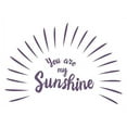 thumbnail image 1 of You Are My Sunshine With Sunburst Wall Words For Home Décor Art Decals, 23 x 16 , Plum, 1 of 3