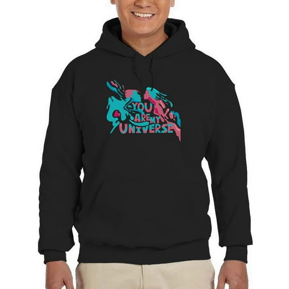 You Are My Universe Paint Hoodie Men -Image by Shutterstock, Male Large