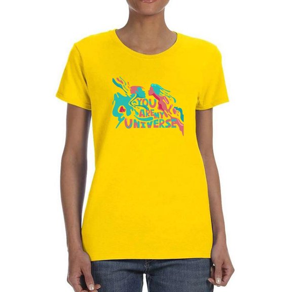 You Are My Universe Paint T-Shirt Women -Image by Shutterstock, Female x-Large