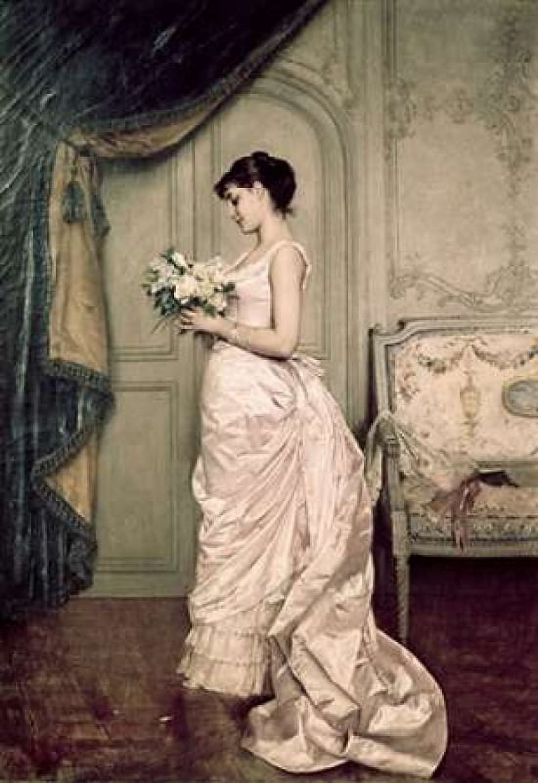 You Are My Valentine Love Letter With Roses Canvas Art - Auguste Toulmouche (12 x 18)