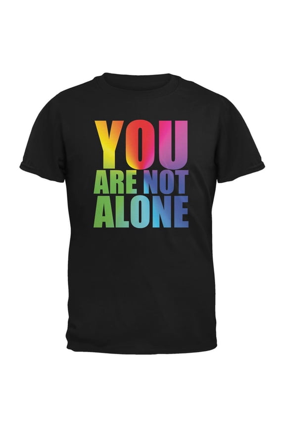 You Are Not Alone LGBT Caitlyn Jenner Black Adult T-Shirt - Medium