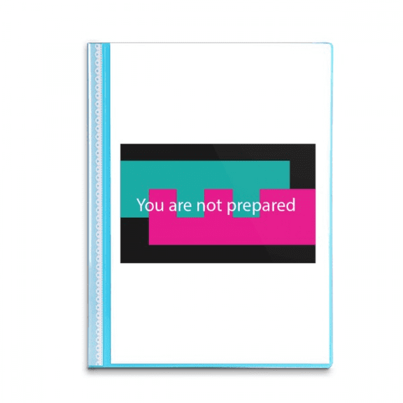 You Are Not Prepared Art Deco Fashion Book Sheet Protectors Portfolio Binder Folder