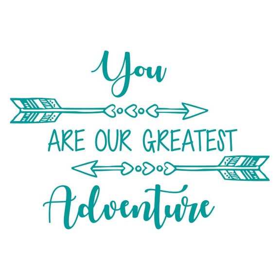 You Are Our Greatest Adventure Quote Wall Decal Nursery Kids Decor Arrow Decal F8 (turquoise)