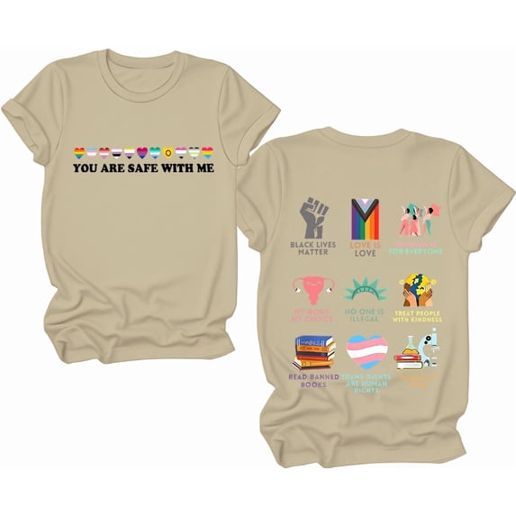 You Are Safe With Me Shirt, You Are Safe With Me T-Shirt, Unisex LGBT Pride Shirts