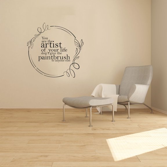 You Are The Artist Of Your Life Quote Motivation Inspiration Positive Life Quotes Saying Wall Art Sticker Designs Vinyl Stickers For Home House Walls Rooms Window Bedroom Decoration Size (10x10 inch)