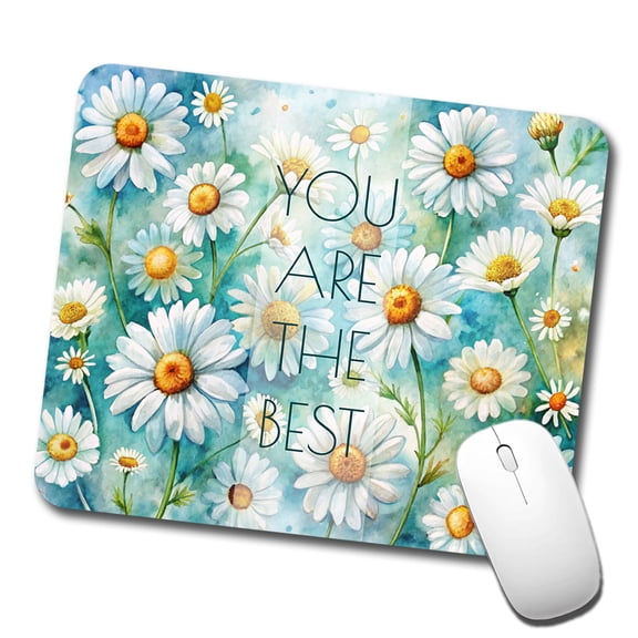 You Are The Best Daisies Daisy Flowers Love Friendship Thank You Mouse Pad Low Profile Gaming Mat