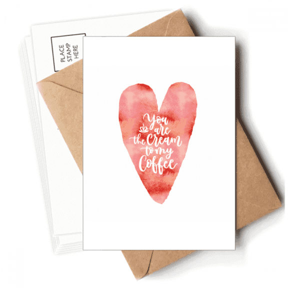 You Are To My Coffee Quote Postcards Envelopes Blank Note Cards Mailing