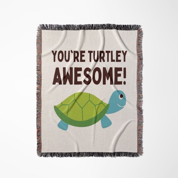 You Are Turtley Awesome, Woven Blanket