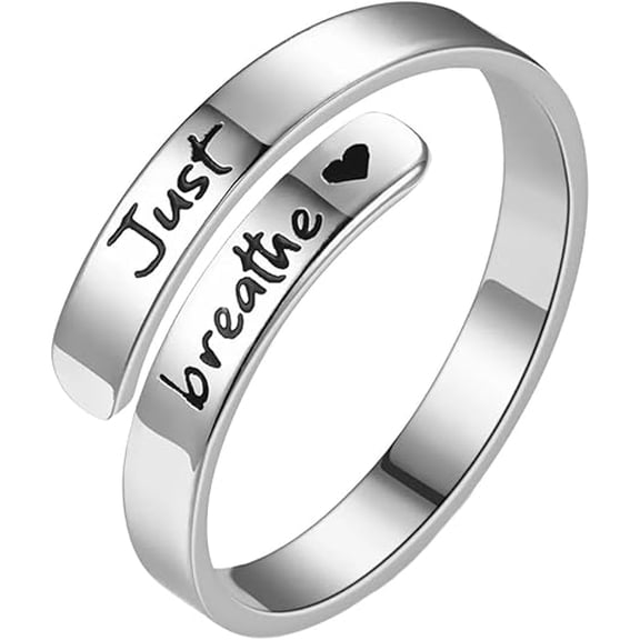 You Are Unbreakable Circle Ring, Adjustable Stainless Steel Hope Rings for Friends Sister(a)