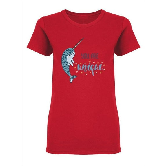 You Are Unique Narwhal Shaped Tee Women's -Image by Shutterstock