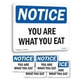 thumbnail image 1 of You Are What You Eat OSHA Notice Aluminum Sign 18 Inch x 12 Inch - 5 Pack, 1 of 8