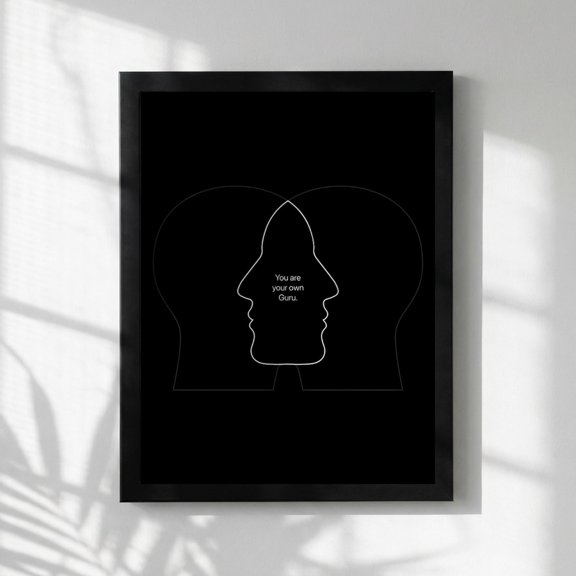 You Are Your Own Guru Minimalist Modern Self Reliance Wall Art Simple Intuition Home Decor Philosophical Gallery Unframed Paper Print