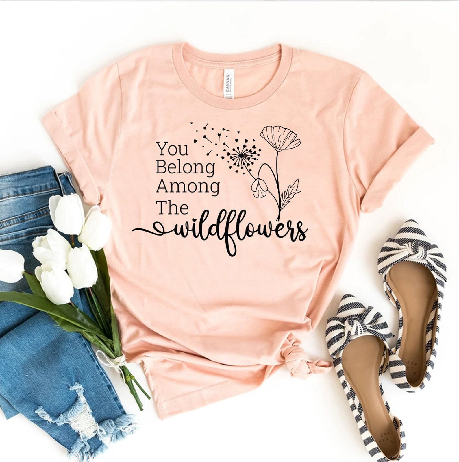 You Belong Among The Wildflowers Hippie T-Shirt You Belong Among The Wildflowers Hippie T-Shirt