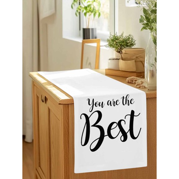 You Are The Best Quote Table Runner 36 Inches Long,Kitchen Dining Tablerunners Signs Art Positive Quotes Linen Table Runners Dresser Scarves for Home Dinner Wedding Holiday Party Decor