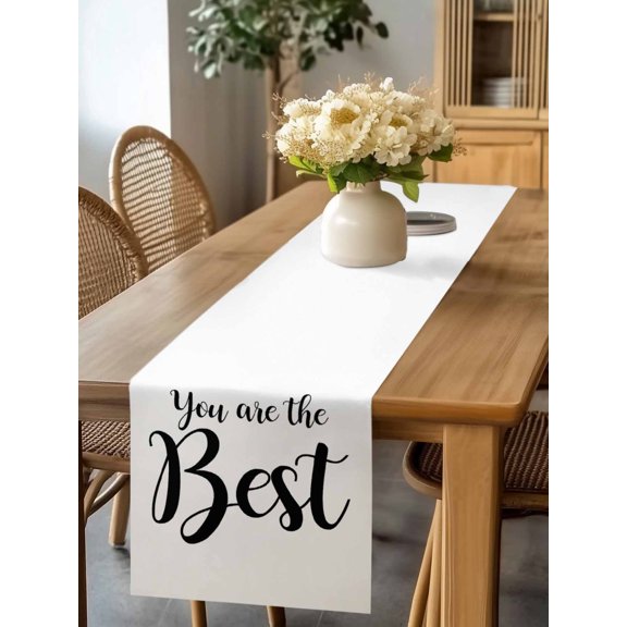 You Are The Best Quote Table Runner 70 Inches Long,Kitchen Dining Tablerunners Signs Art Positive Quotes Linen Table Runners Dresser Scarves for Home Dinner Wedding Holiday Party Decor