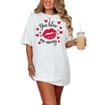 thumbnail image 1 of You Blow Me Away Lips Graphic Tee, Romantic Love Graphic T-Shirt, Cute Valentine's Day Shirt, Heart Print Tee for Her, Fun Kiss Shirt, White Comfort Colors T-Shirt, Medium, 1 of 1
