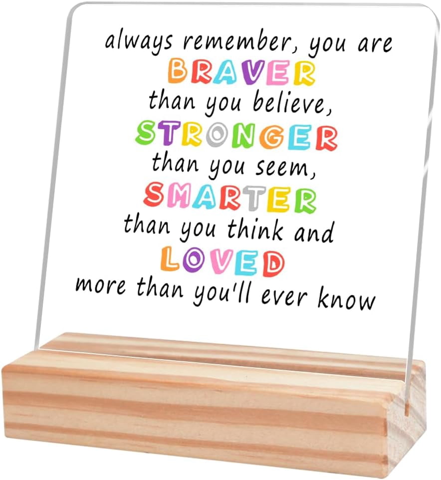 Caja De Madera Con Texto En Inglés Always Remember You Are Braver Than You Think Con Texto En Ingles Always Remember You Are Braver Than You Think