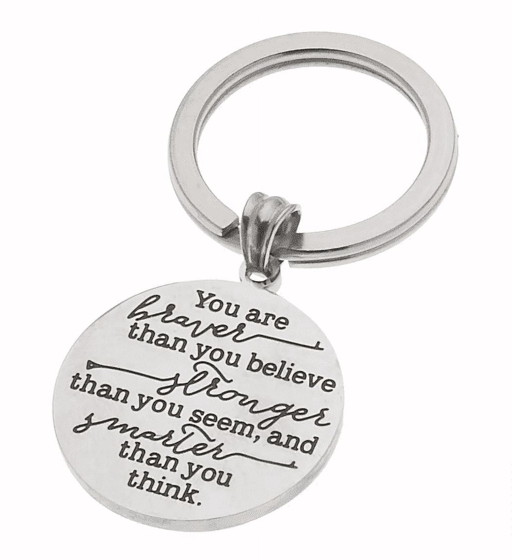 CHENVA Scheidungsgeschenk Für Frauen – Inspirierender Schlüsselanhänger „New Beginnings“, Edelstahl, 50 X 16 Mm