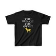 thumbnail image 1 of You Break it. you own it. for basketball Caitlin Clark Fans Kids Cotton Tee, 1 of 2