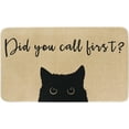 thumbnail image 1 of Did You Call First Funny Door Mats for Outside Entry, Welcome Mats Outdoor Funny Doormat with Non-Slip Rubber Backing Front Door Indoor Entrance Porch 30X17 Inch, 1 of 6