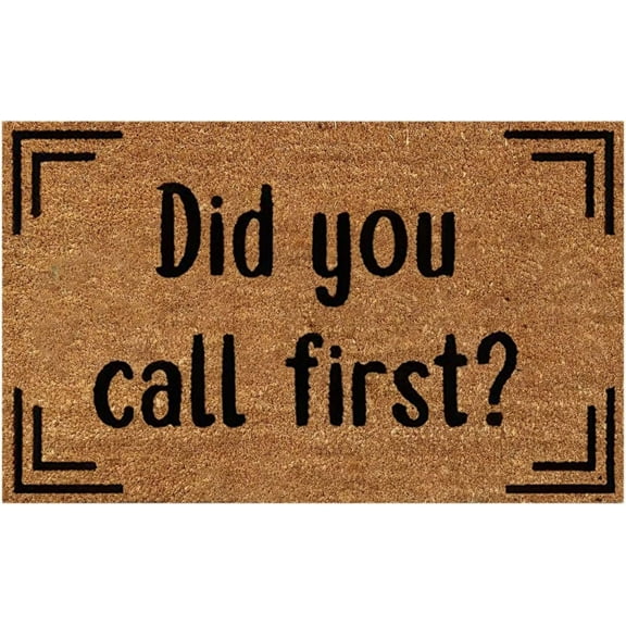Did You Call First Mats for Front Door Entry Front Porch Doormat Non-Slip Carpet Rugs Floor Mat Decorative for Home Bathroom Kitchen Indoor 16x24 Inch