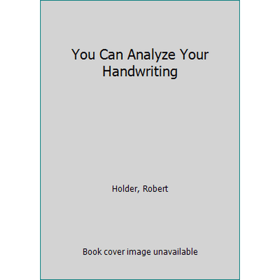 Pre-Owned You Can Analyze Your Handwriting (Mass Market Paperback) 0451137213 9780451137210