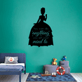 thumbnail image 1 of You Can Do Anything You Set Your Mind To - Life Motivation Quote Disney Movie Princeas Cinderella Silhouette Vinyl Wall Decal Sticker Art Decoration Home Bedroom Classroom Living Room Size(30x22 inch), 1 of 3