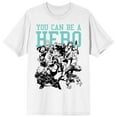 thumbnail image 1 of You Can Be a Hero My Hero Academia White Graphic Tee- M, 1 of 3