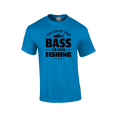 thumbnail image 1 of You Can Bet Your Bass I'm Going Fishing Funny Fisherman Fishing Event Outside  Short Sleeve Adult Unisex Graphic T-Shirt-Sapphire-large, 1 of 1