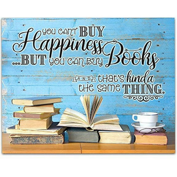 You Can Buy Books - 11x14 Unframed Art Print - Great Library Wall Art Sign