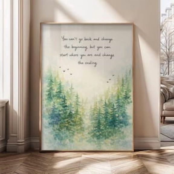 You Can Change Forest Quote Poster, Poster Home Decor, Poster Only