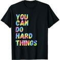 thumbnail image 1 of You Can Do Hard Things Pride Ally Rainbow LGBT Flag Gay T-Shirt, 1 of 4