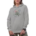 thumbnail image 1 of You Can Do Literally Whatever You Want Quote with Flowers Art Merch Gift, Heather Grey Hooded Sweatshirt or Hoodie, 3XL, 1 of 5