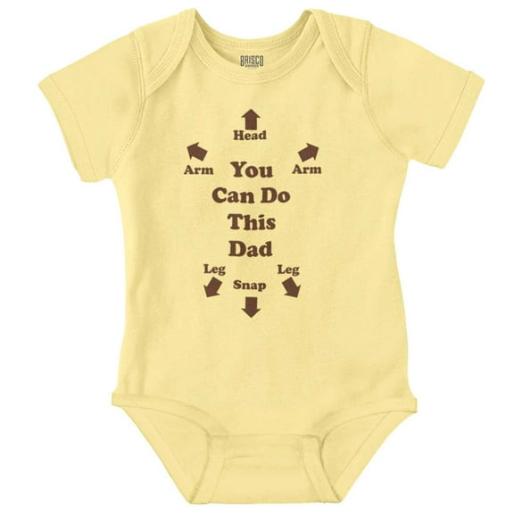 You Can Do This Dad Diaper Change Romper Boys or Girls Infant Baby Brisco Brands 12M