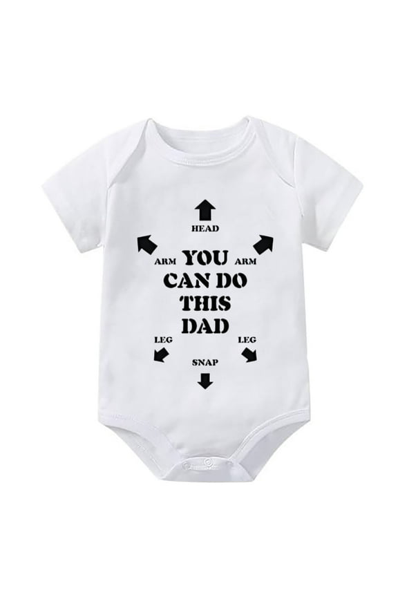 You Can Do This Dad Newborn Onesie Boys Short Sleeve Gender Neutral Baby Onesie White Baby Girl Romper
