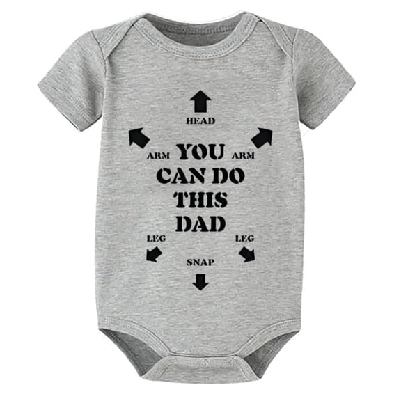 You Can Do This Dad Newborn Onsie Short Sleeve Cute Newborn Boy Outfits White Baby Girl Newborn Hospital Outfits