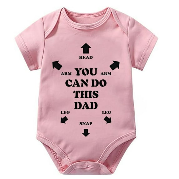 You Can Do This Dad Newborn Outfits for Girls Hospital Short Sleeve Bring Home Baby Boy Outfit Newborn White 24 Month Romper