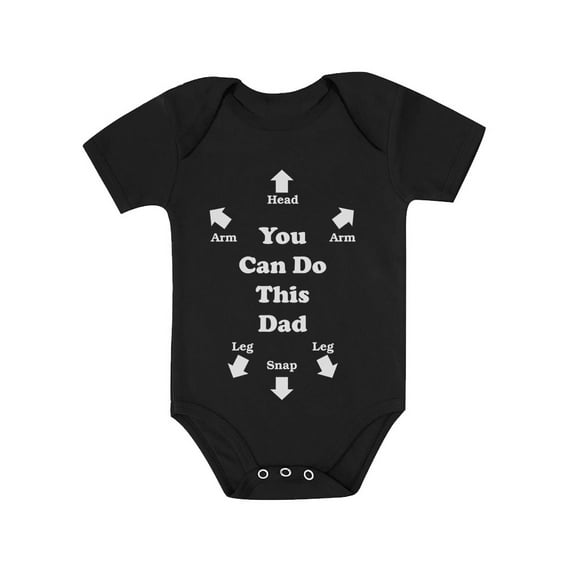 You Can Do This Dad Outfit Funny Gift for New Dads Cute Baby Boy Girl Bodysuit 6M (3-6M) Black