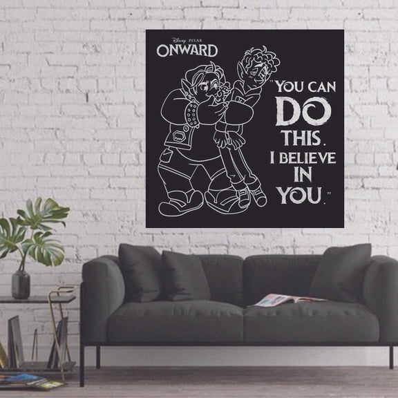 You Can Do This Ian Barley Quote Onward Movie Disney Cartoon Wall Sticker Art Decal for Girls Boys Room Bedroom Nursery Kindergarten Fun Home Decor Stickers Wall Art Vinyl Decoration Size (10x10 inch)