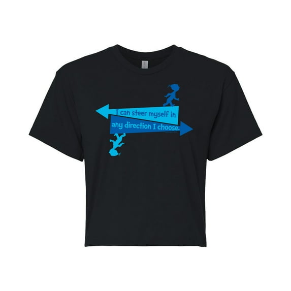 You Can Steer Yourself - Juniors Cropped Cotton Blend T-Shirt