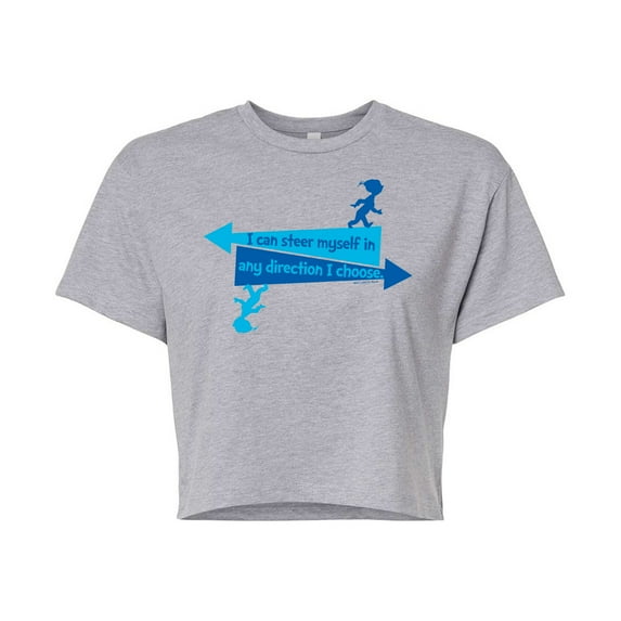 You Can Steer Yourself - Juniors Cropped Cotton Blend T-Shirt