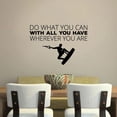 thumbnail image 1 of Do What You Can Wakeboarding Quote Wake Boarding Wakeboard Water Quotes Vinyl Design Wall Sticker Wall Art Wall Decal Boy Girl Room Pool Area Bedroom Home Decor Stickers Decoration Size (8x10 inch), 1 of 3