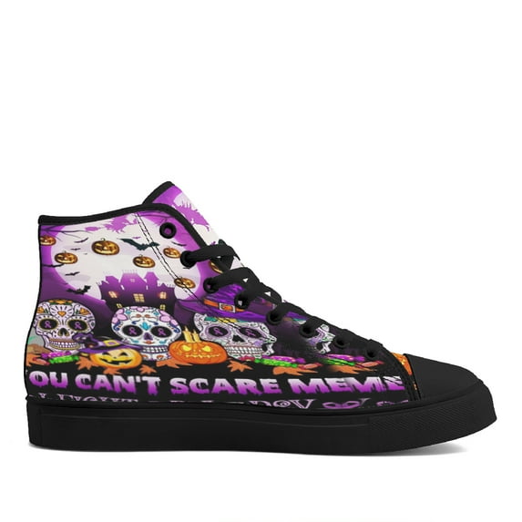 You Can not Scare Me I Fight Epilepsy High Top Canvas Shoes Sneakers Black Size 10