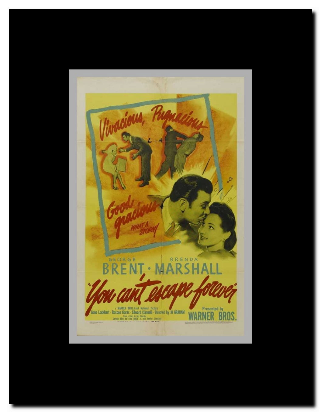 You Can't Escape Forever Framed Movie Poster