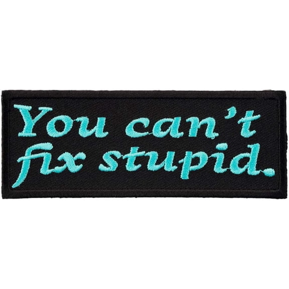 You Can't Fix Stupid Patch, Funny Sayings Patches