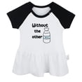 thumbnail image 1 of You Can't Have One & Without The Other Funny Dresses For Baby, Newborn Babies Skirts, Infant Princess Dress, 0-24M Kids Graphic Clothes (Black Raglan Dresses, 12-18 Months), 1 of 4