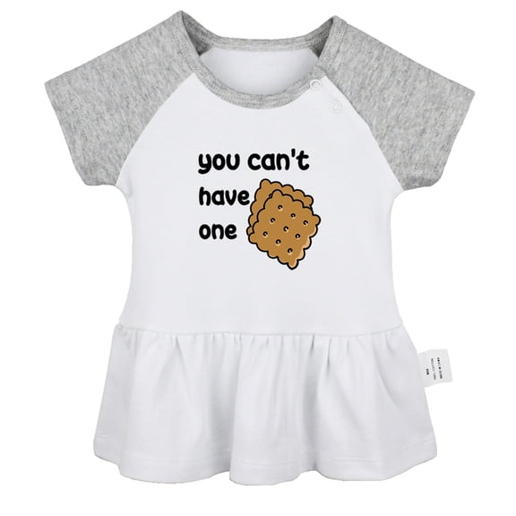 You Can't Have One & Without The Other Funny Dresses For Baby, Newborn Babies Skirts, Infant Princess Dress, 0-24M Kids Graphic Clothes (Gray Raglan Dresses, 0-6 Months)