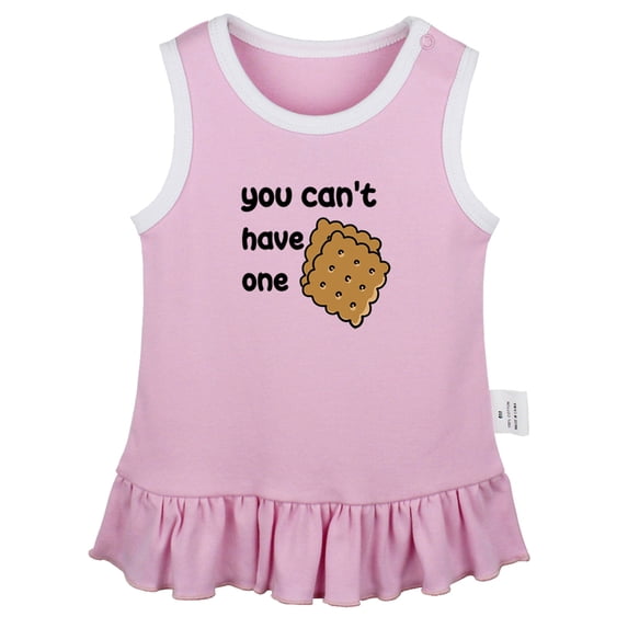 You Can't Have One & Without The Other Funny Dresses For Baby, Newborn Babies Skirts, Infant Princess Dress, 0-24M Kids Graphic Clothes (Pink Sleeveless Dresses, 12-18 Months)